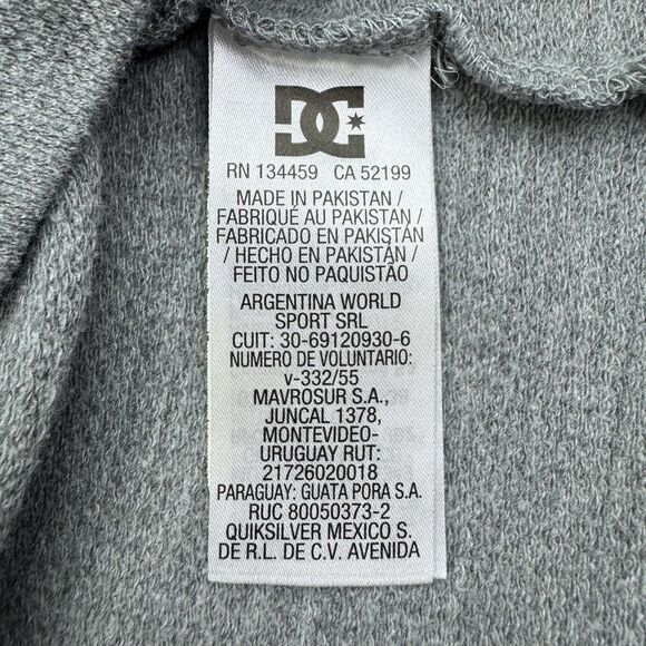 DC Thermal Long Sleeve Gray Shirt Size Men’s Large Logo - Picture 10 of 10